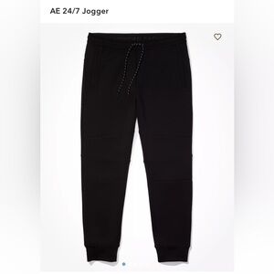American Eagle 24/7 Black Jogger Sweatpants Large L